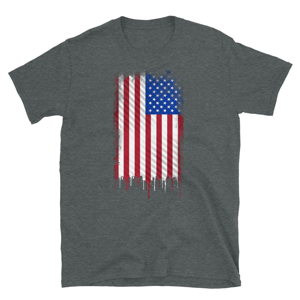 AMERICAN FLAG GRUNGE BLOOD DRIP