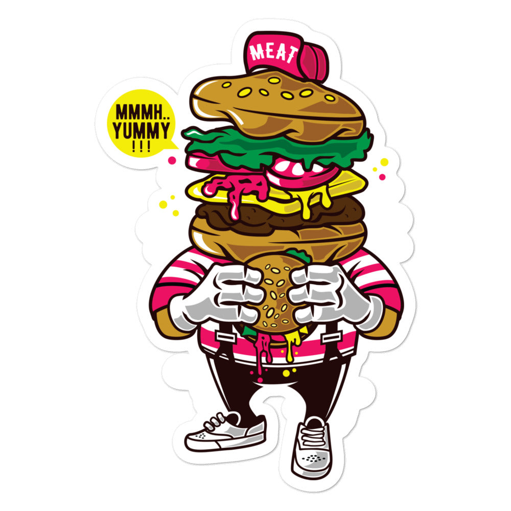 I LOVE BURGER sticker