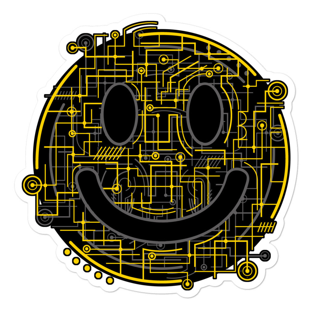 ELECTRIC SMILEY STICKER
