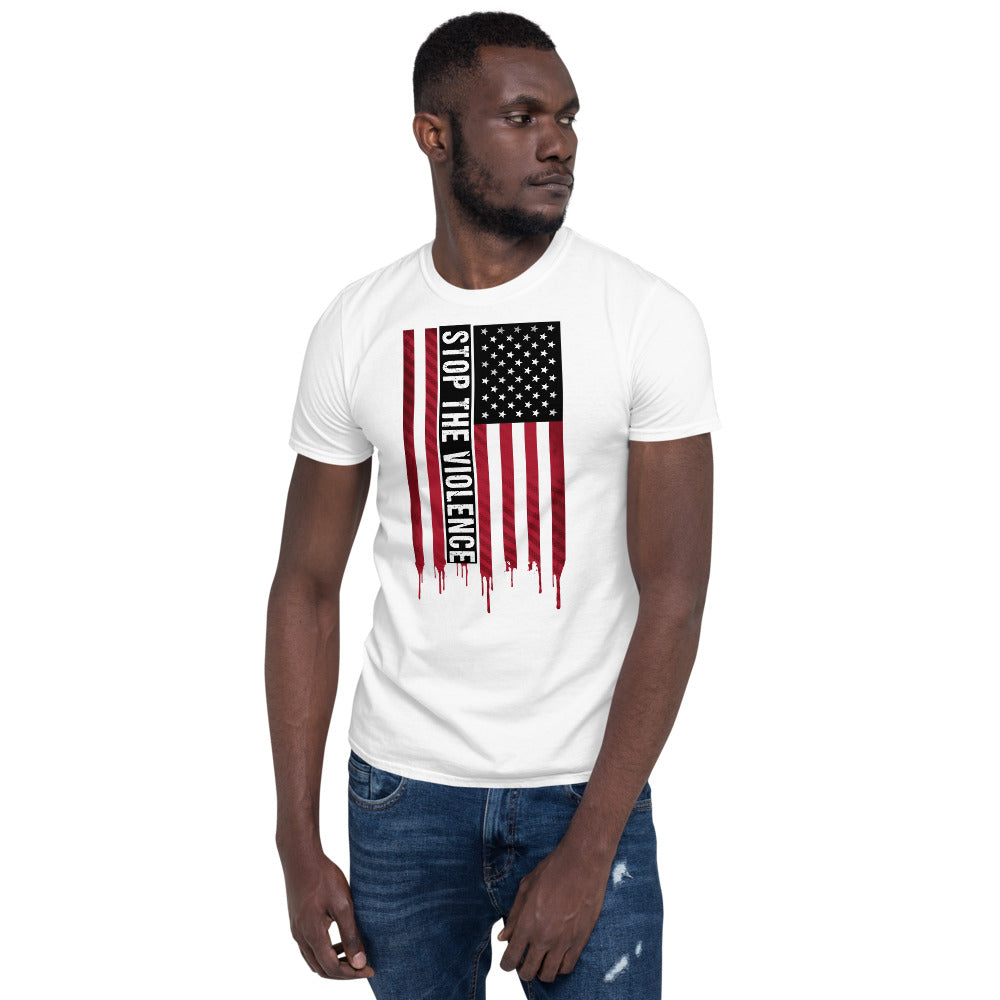 AMERICAN FLAG STOP THE VIOLENCE