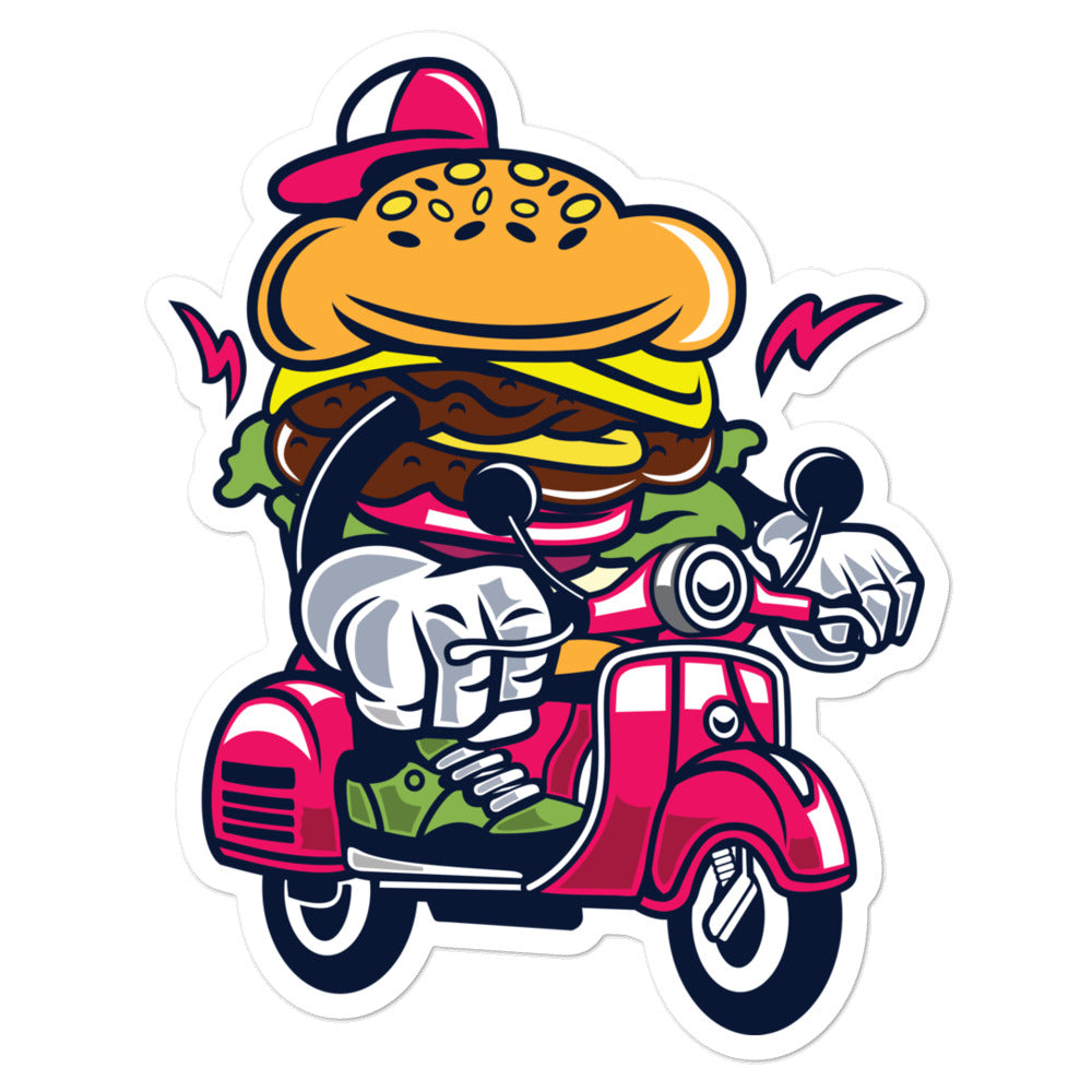 Burger Scooter sticker