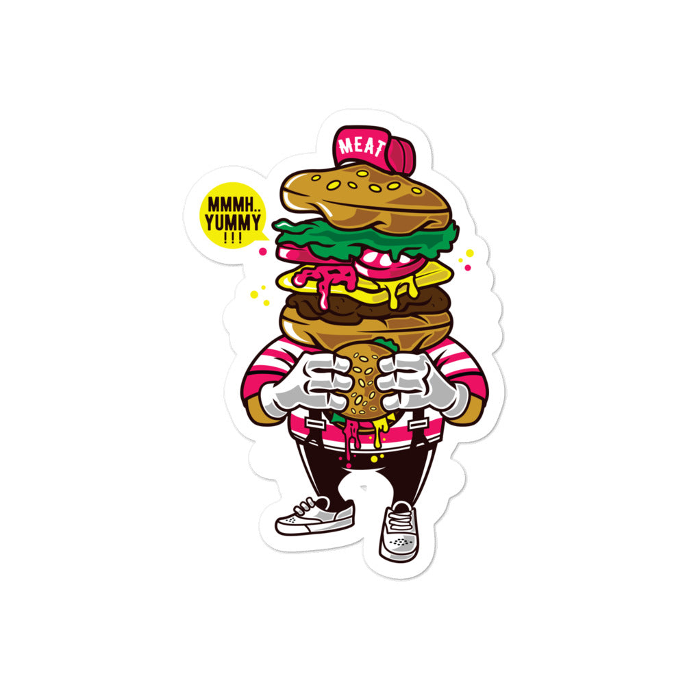 I LOVE BURGER sticker