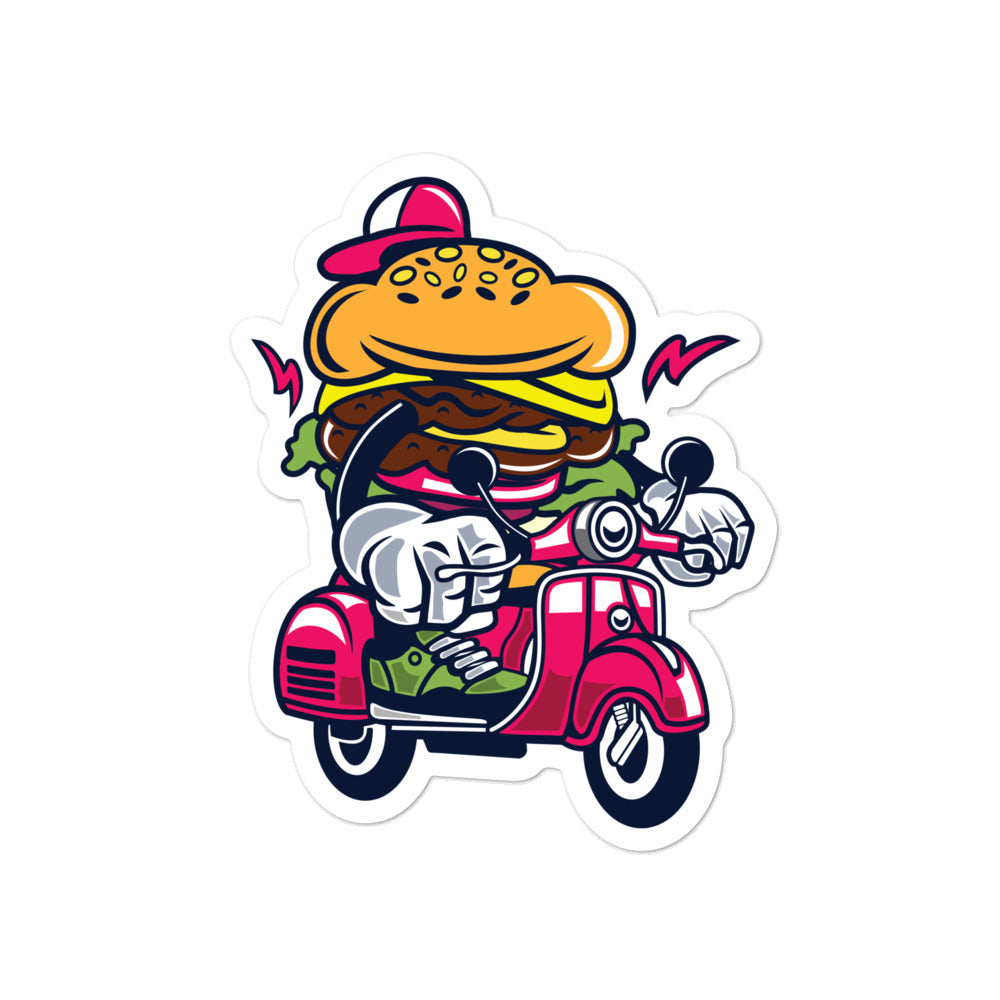 Burger Scooter sticker