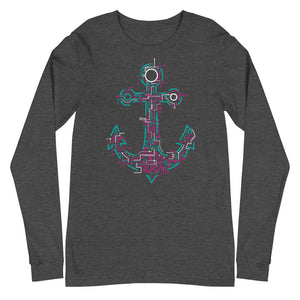 ELECTRIC ANCHOR PINK Unisex Long Sleeve Tee